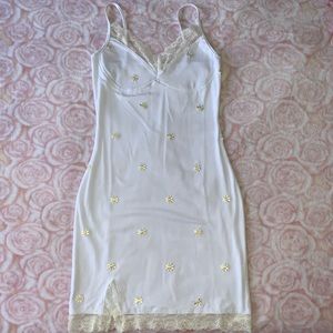 Y2K Baby Doll Bodycon Lace Trim Mini Dress